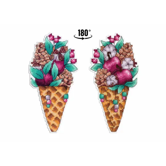 Набор для вышивания крестом "Вкус зимы" 16x8 см SR-1150