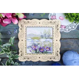 Набор для вышивания крестиком "Первые цветы" 11x11 см SM-999