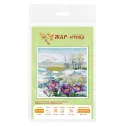 Kit de point de croix "Les premières fleurs" 11x11 cm SM-999