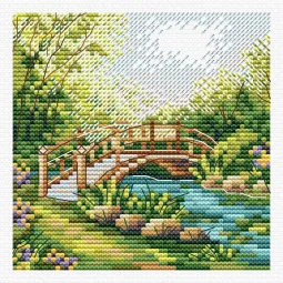 Kryželiu siuvinėjimo rinkinys "Vasara spalvos" 11x11 cm SM-1232