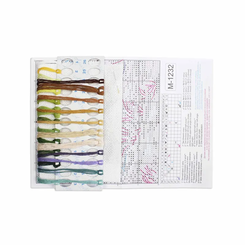 Kit de point de croix « Couleurs d'été » 11x11 cm SM-1232