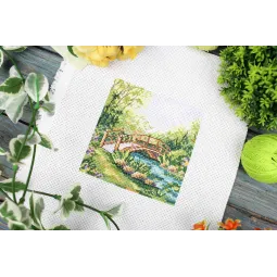 Набор для вышивания крестиком "Краски лета" 11x11 см SM-1232