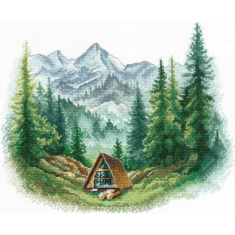 Kit de point de croix "Seul avec la nature" 23 х 19 cm SANN-38
