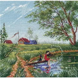 Kit point de croix "Summer Fun" 18x18 cm S1676