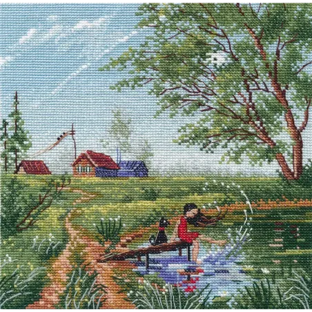 Набор для вышивания крестом «Летнее веселье» 18x18 см S1676