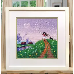 Kit de point de croix "Brise de printemps" 18x18 cm S1675