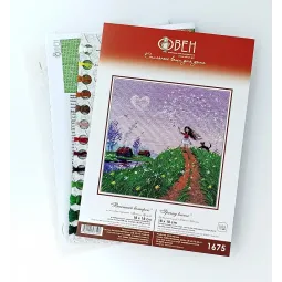 Kreuzstich-Set "Frühlingsbrise" 18x18 cm S1675