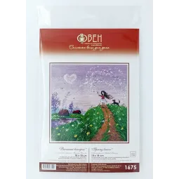 Kryželių siuvinėjimo rinkinys "Pavasario vėjas" 18x18 cm S1675