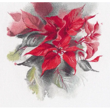 Kit de point de croix "Poinsettia" 25×27 cm S1670