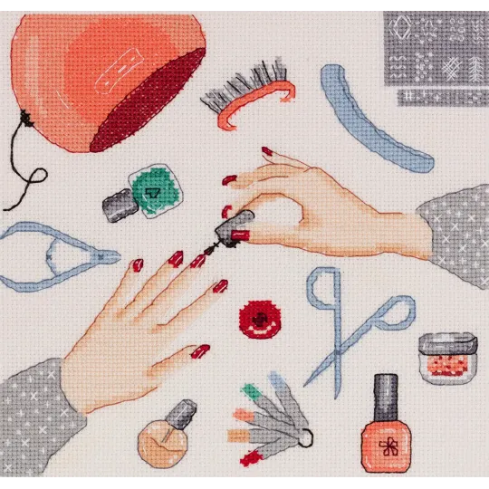 Kreuzstich-Set PANNA "Maniküre" 20 x 20 cm PCE-7412
