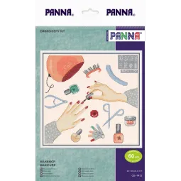 Kryželių siuvinėjimo rinkinys PANNA "Manikiūras" 20 x 20 cm PCE-7412
