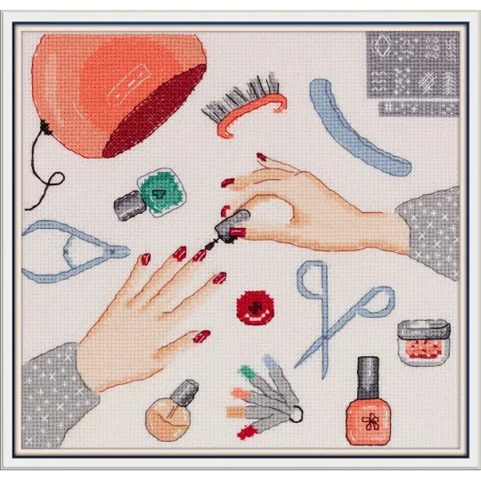 Kreuzstich-Set PANNA "Maniküre" 20 x 20 cm PCE-7412
