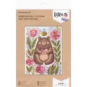 Набор для вышивания крестом KLART "Медвежонок с пчелами" 16,5 x 21,5 см KL8-542