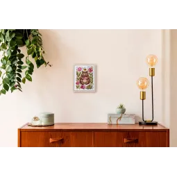 Kit de point de croix KLART "Un ourson avec des abeilles" 16,5 x 21,5 cm KL8-542