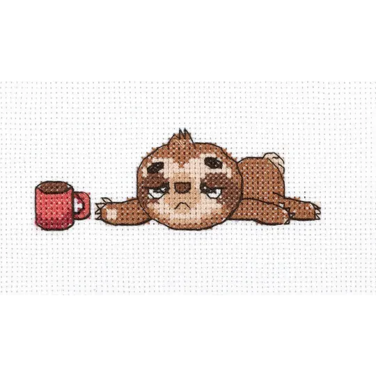 Cross stitch kit KLART "Lazy Morning" 13 x 5,5 cm KL12-067 Cross stitch kit KLART "Lazy Morning" 13 x 5,5 cm KL12-067