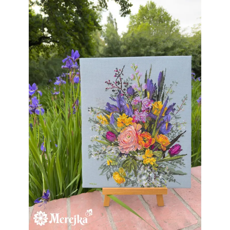 Набор для вышивания крестиком "Пробуждение сада" 40х31 см SK271