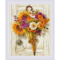 Набор для вышивания крестиком "Осенний зонт" 24x30 см SR2276