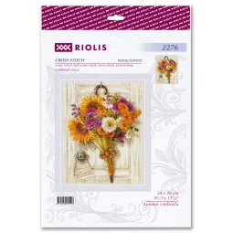 Kit de point de croix "Parapluie d'automne" 24x30 cm SR2276