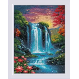 Kit de point de croix "Cascade magique" 30x40 cm SR2274