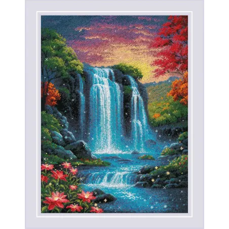 Kit de point de croix "Cascade magique" 30x40 cm SR2274