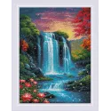 Kit de point de croix "Cascade magique" 30x40 cm SR2274