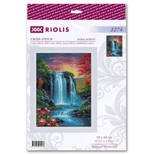 Kit de point de croix "Cascade magique" 30x40 cm SR2274