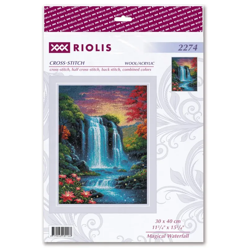 Kreuzstich-Set "Magischer Wasserfall" 30x40 cm SR2274