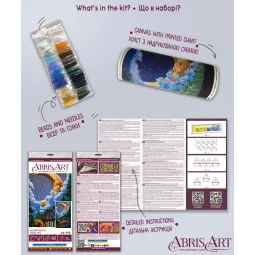 Основной набор для вышивания бисером. Тихая ночь 17x30 см AAB-948