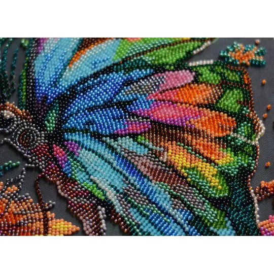 Stick-Set mit Perlen. Farbtöne des Sommers 26x39 cm AAB-947