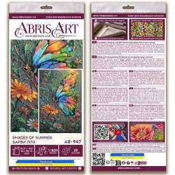 Stick-Set mit Perlen. Farbtöne des Sommers 26x39 cm AAB-947