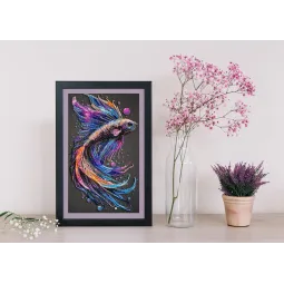 Haupt Stickpackung mit Perlen. Farbwellen 21x36 cm AAB-946