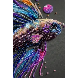 Haupt Stickpackung mit Perlen. Farbwellen 21x36 cm AAB-946