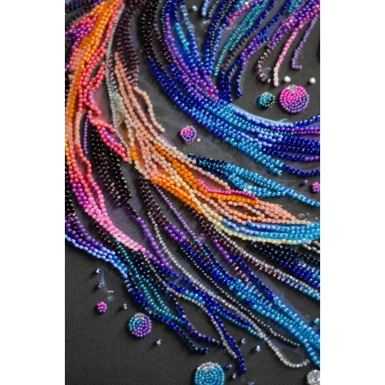 Kit de broderie de perles principal. Vagues de couleur 21x36 cm AAB-946