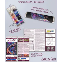 Основной набор для вышивания бисером. Волны цвета 21x36 см AAB-946