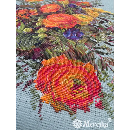 Kit de point de croix "Pétales ensoleillés" 39x31 cm SK270