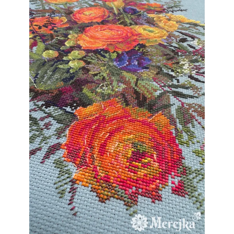 Kit de point de croix "Pétales ensoleillés" 39x31 cm SK270