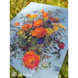 Kreuzstich-Set „Sonnenbeschienene Blütenblätter“ 39x31 cm SK270