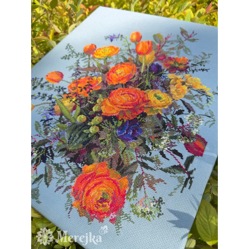 Набор для вышивания крестиком «Озаренные солнцем лепестки» 39x31 см SK270