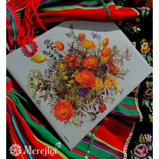 Kit de point de croix "Pétales ensoleillés" 39x31 cm SK270