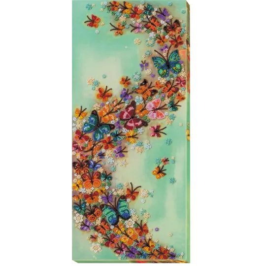 Haupt Stickpackung mit Perlen "Bunter Wind (Deco Scenes)" 20x45 cm AAB-591
