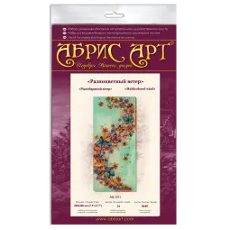 Haupt Stickpackung mit Perlen "Bunter Wind (Deco Scenes)" 20x45 cm AAB-591