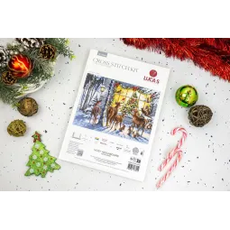 Kreuzstich-Set "Neugierige Nachbarn" 44,5x32cm SBU5086