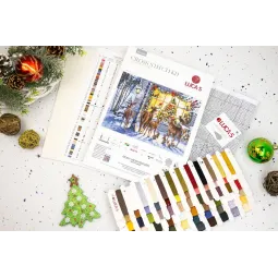 Siuvinėjimo kryželiu rinkinys "Smalsūs kaimynai" 44,5x32cm SBU5086