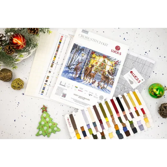 Набор для вышивки крестом "Любопытные соседи" 44,5x32см SBU5086