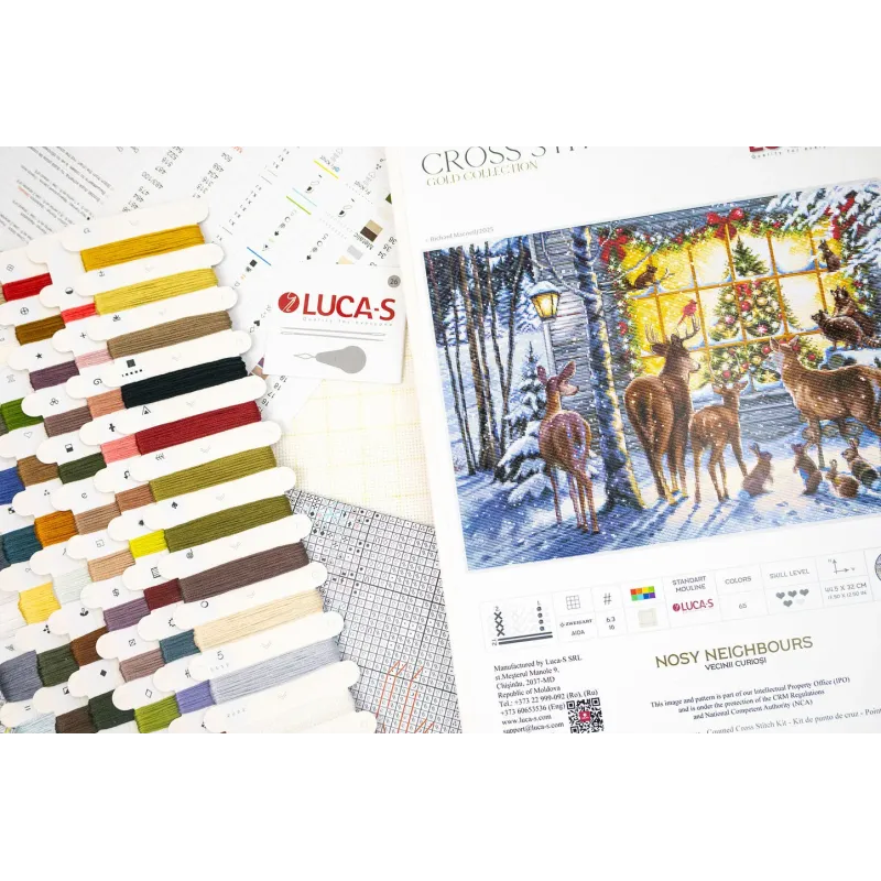 Набор для вышивки крестом "Любопытные соседи" 44,5x32см SBU5086