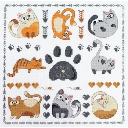Kreuzstich-Set "Miau-Miau" 35x35 cm AAH-281