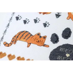 Набор для вышивания крестиком "Мяу-мяу" 35x35 см AAH-281