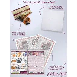 Kit de point de croix "Miaou-miaou" 35x35 cm AAH-281