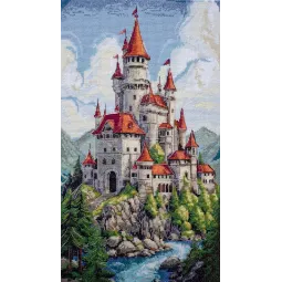 Kit de point de croix "Parmi les nuages" 23x40 cm AAH-274