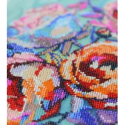 Pagrindinis karoliukų siuvinėjimo rinkinys „Sielos rožės“ 31x30 cm AAB-945